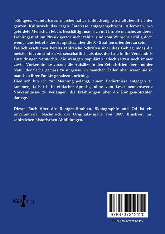 Produktbild: R&ouml;ntgen-Strahlen, Skotographie und Od