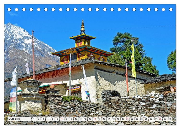 Produktbild: BUDDHISMUS in NEPAL (Tischkalender 2026 DIN A5 quer), CALVENDO Monatskalender