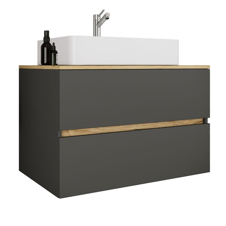 Produktbild: 2 tlg. Badm&ouml;bel-Set mit Waschbecken Cosila-A 80 cm