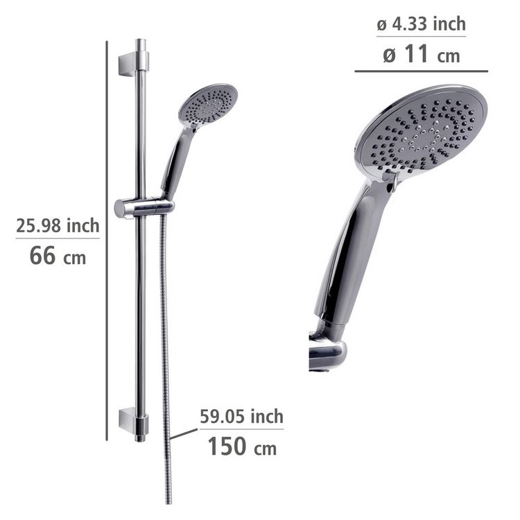 Produktbild: Brauseset Mod. Young Chrom, L&auml;nge Stange: 66 cm