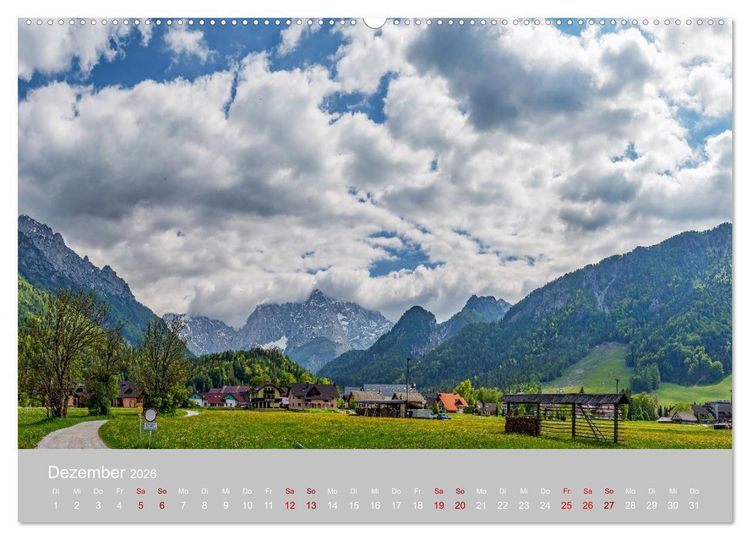 Produktbild: Die Julischen Alpen (hochwertiger Premium Wandkalender 2026 DIN A2 quer), Kunstdruck in Hochglanz