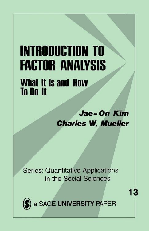 Produktbild: Introduction to Factor Analysis