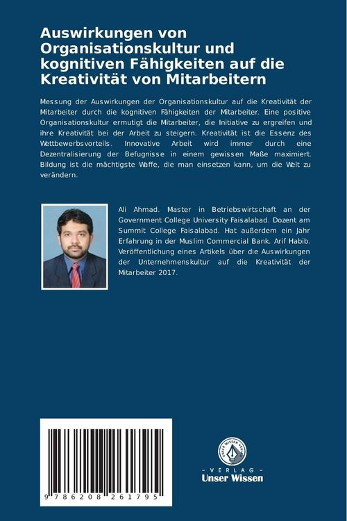 Produktbild: Auswirkungen von Organisationskultur und kognitiven F&auml;higkeiten auf die Kreativit&auml;t von Mitarbeitern