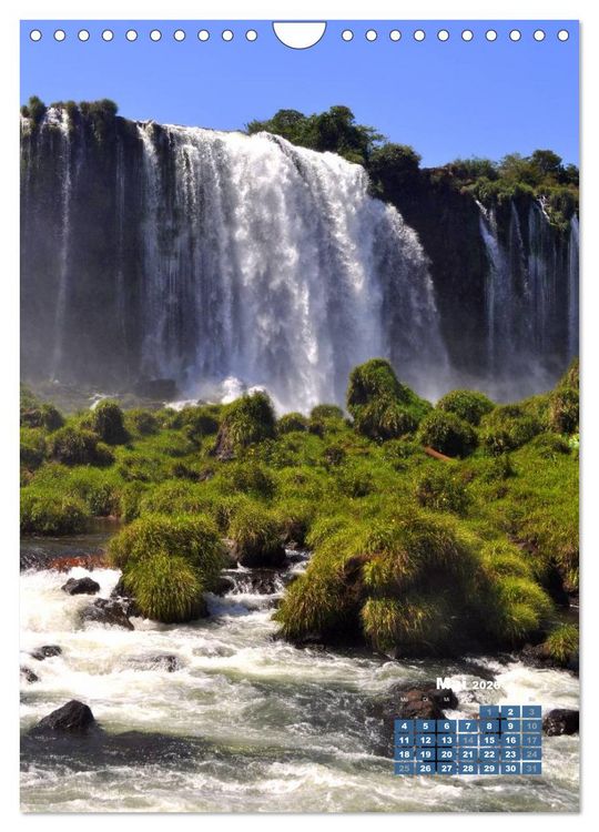 Produktbild: Wasserf&auml;lle S&uuml;damerikas - Iguazu Wasserf&auml;lle (Wandkalender 2026 DIN A4 hoch), CALVENDO Monatskalender