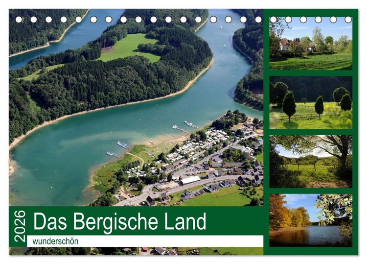 Produktbild: Das Bergische Land - wundersch&ouml;n (Tischkalender 2026 DIN A5 quer), CALVENDO Monatskalender