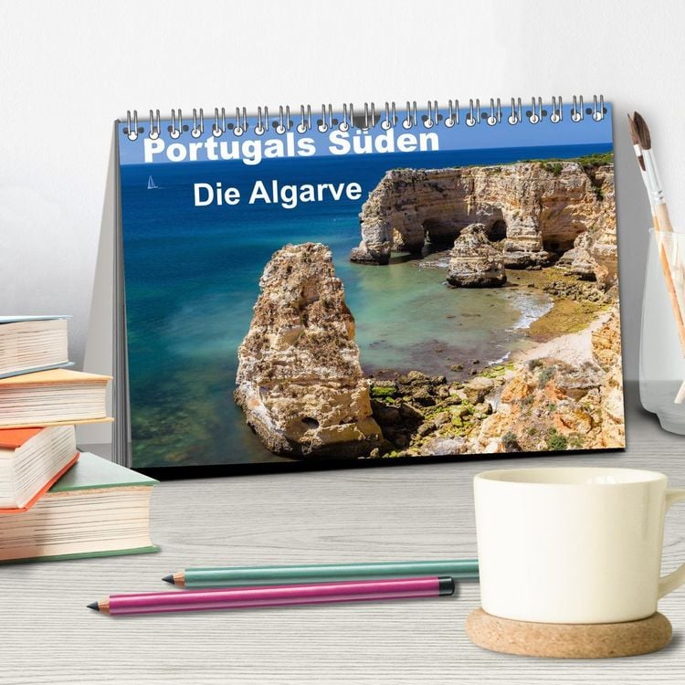 Produktbild: Portugals S&uuml;den - Die Algarve (Tischkalender 2026 DIN A5 quer), CALVENDO Monatskalender