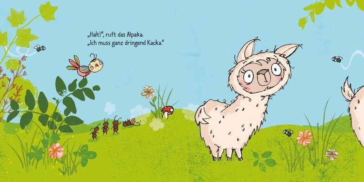 Das Alpaka muss Kacka