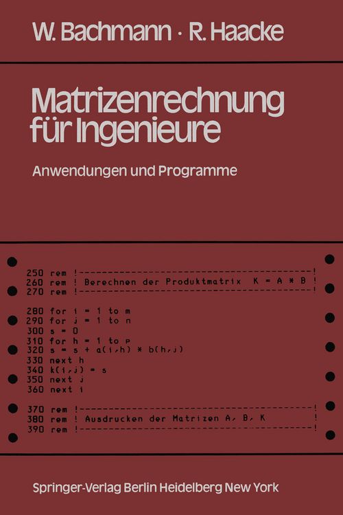 Produktbild: Matrizenrechnung f&uuml;r Ingenieure