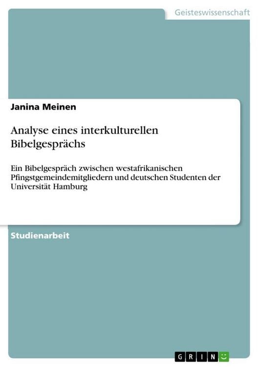 Produktbild: Analyse eines interkulturellen Bibelgespr&auml;chs