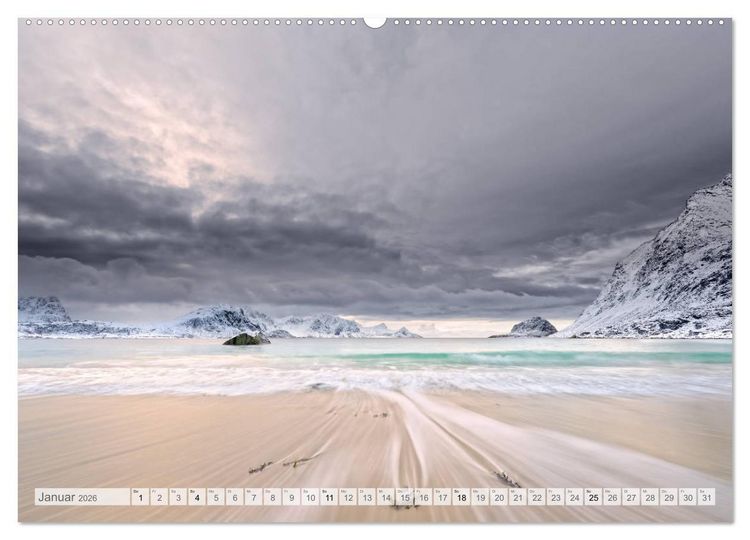 Produktbild: Traumziel Lofoten (hochwertiger Premium Wandkalender 2026 DIN A2 quer), Kunstdruck in Hochglanz