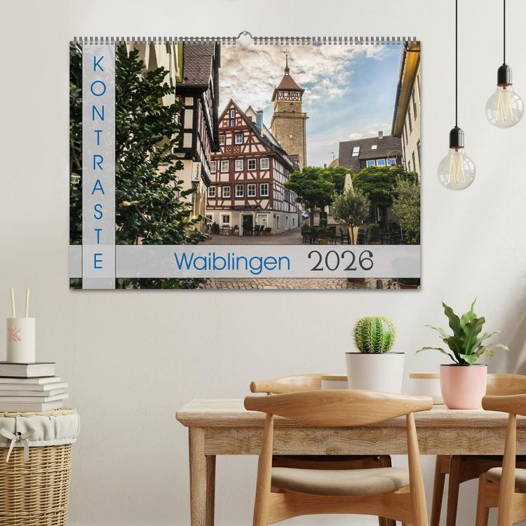 Produktbild: Kontraste Waiblingen (Wandkalender 2026 DIN A2 quer), CALVENDO Monatskalender