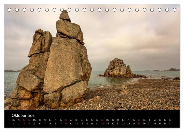 Produktbild: Bretagne entlang der K&uuml;ste (Tischkalender 2026 DIN A5 quer), CALVENDO Monatskalender