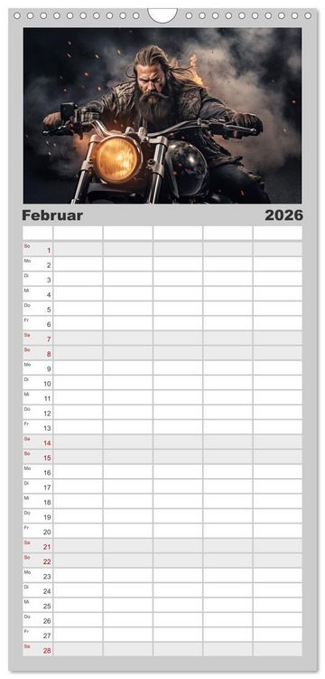 Produktbild: Familienplaner 2026 - Ride to Valhalla mit 5 Spalten (Wandkalender, 21 x 45 cm) CALVENDO