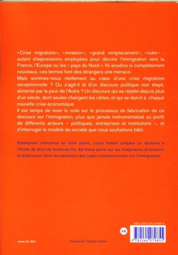 Produktbild: Immigration : fabrique d'un discours de crise