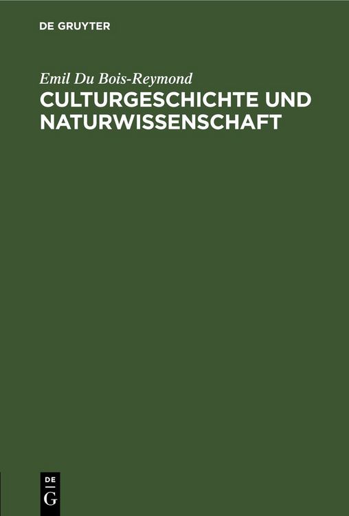 Produktbild: Culturgeschichte und Naturwissenschaft