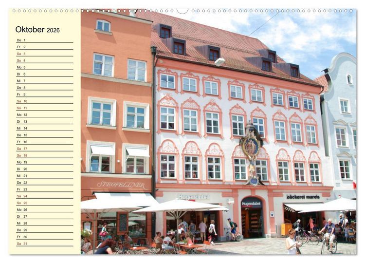 Produktbild: Landshut erleben (Wandkalender 2026 DIN A2 quer), CALVENDO Monatskalender