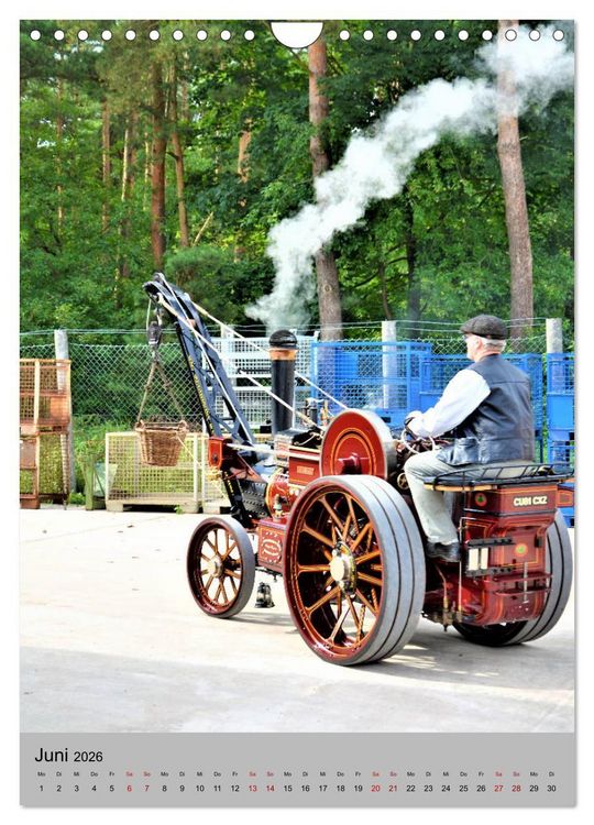Produktbild: Oldtimer unter Dampf (Wandkalender 2026 DIN A4 hoch), CALVENDO Monatskalender