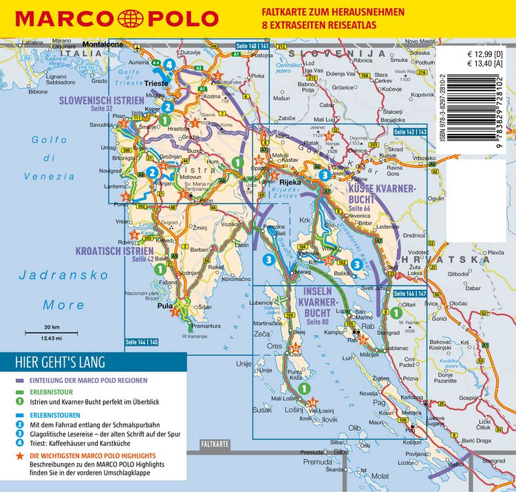 Produktbild: MARCO POLO Reisef&uuml;hrer Kroatische K&uuml;ste Istrien, Kvarner
