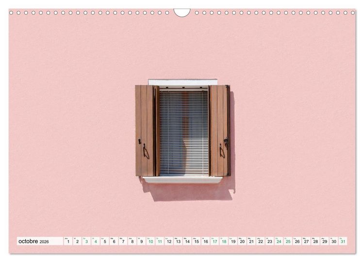 Produktbild: Burano et Minimalisme (Calendrier mural 2026 DIN A3 vertical), CALVENDO calendrier mensuel