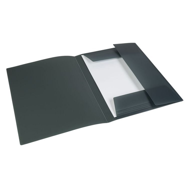 Produktbild: Idena Sammelmappe PP mit Gummizug transluzent schwarz DIN A3