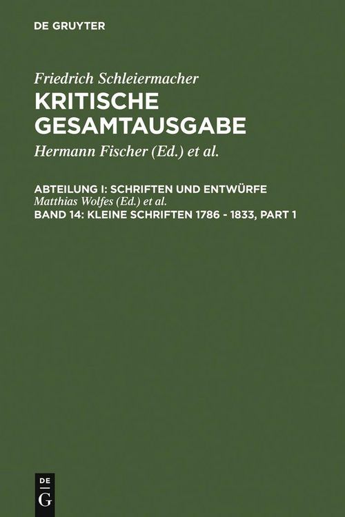 Produktbild: Kleine Schriften 1786 - 1833