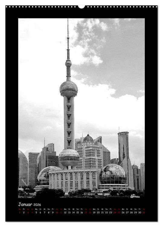 Produktbild: Shanghai zwischen Tradition und Business (hochwertiger Premium Wandkalender 2026 DIN A2 hoch), Kunstdruck in Hochglanz