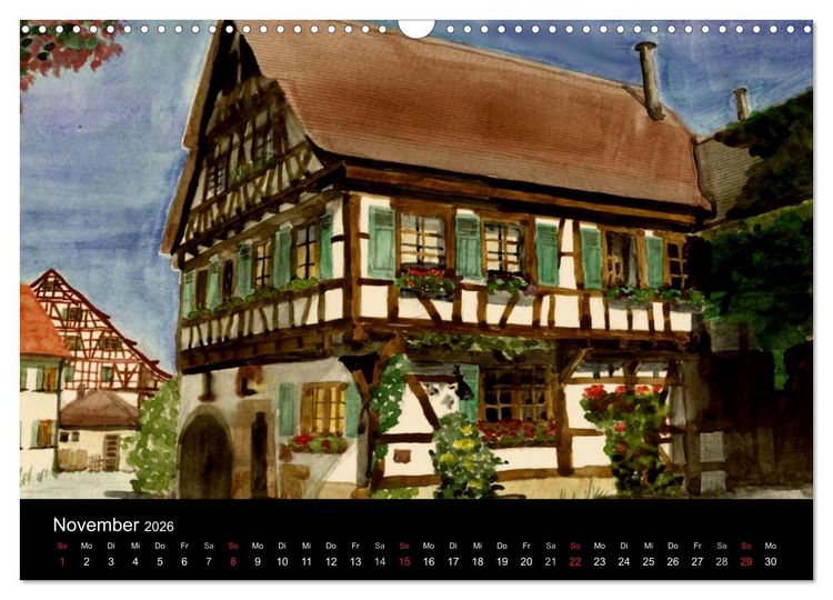 Produktbild: Deutschland in Aquarell (Wandkalender 2026 DIN A3 quer), CALVENDO Monatskalender