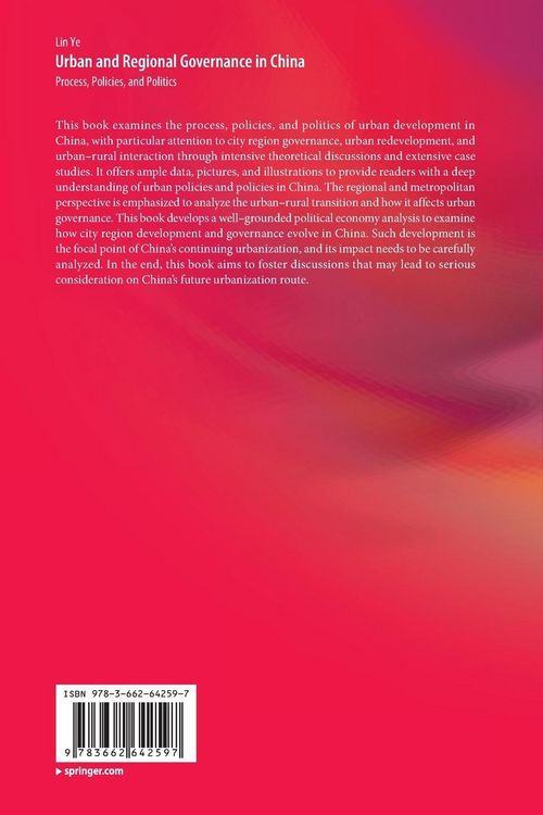 Produktbild: Urban and Regional Governance in China