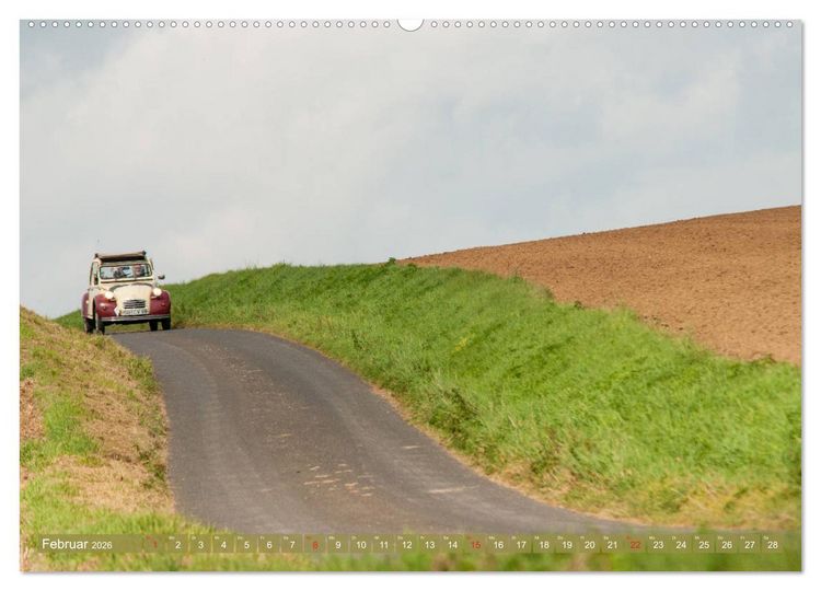 Produktbild: Die Ente ist sicher - Fahrspa&szlig; mit 2 CV Dolly (hochwertiger Premium Wandkalender 2026 DIN A2 quer), Kunstdruck in Hochglanz