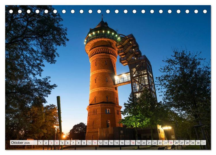 Produktbild: Das Ruhrgebiet bei Nacht (Tischkalender 2026 DIN A5 quer), CALVENDO Monatskalender