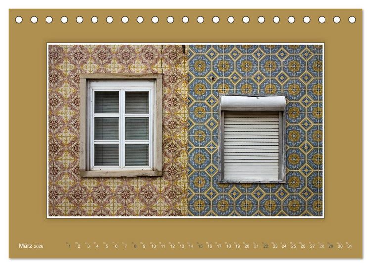 Produktbild: Azulejo-Fassaden in Portugal (Tischkalender 2026 DIN A5 quer), CALVENDO Monatskalender