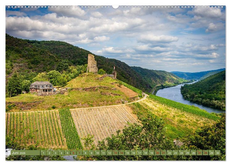Produktbild: Mosel-Burgen (hochwertiger Premium Wandkalender 2026 DIN A2 quer), Kunstdruck in Hochglanz