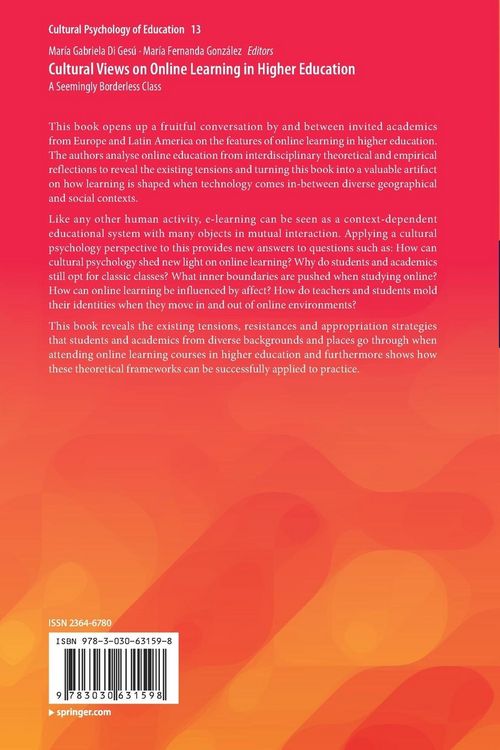 Produktbild: Cultural Views on Online Learning in Higher Education