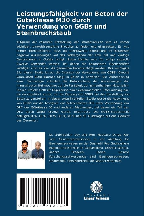 Produktbild: Leistungsf&auml;higkeit von Beton der G&uuml;teklasse M30 durch Verwendung von GGBs und Steinbruchstaub