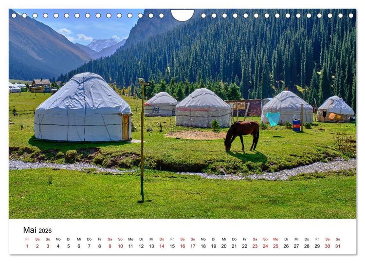 Produktbild: Zentralasien - Entlang der alten Seidenstra&szlig;e (Wandkalender 2026 DIN A4 quer), CALVENDO Monatskalender