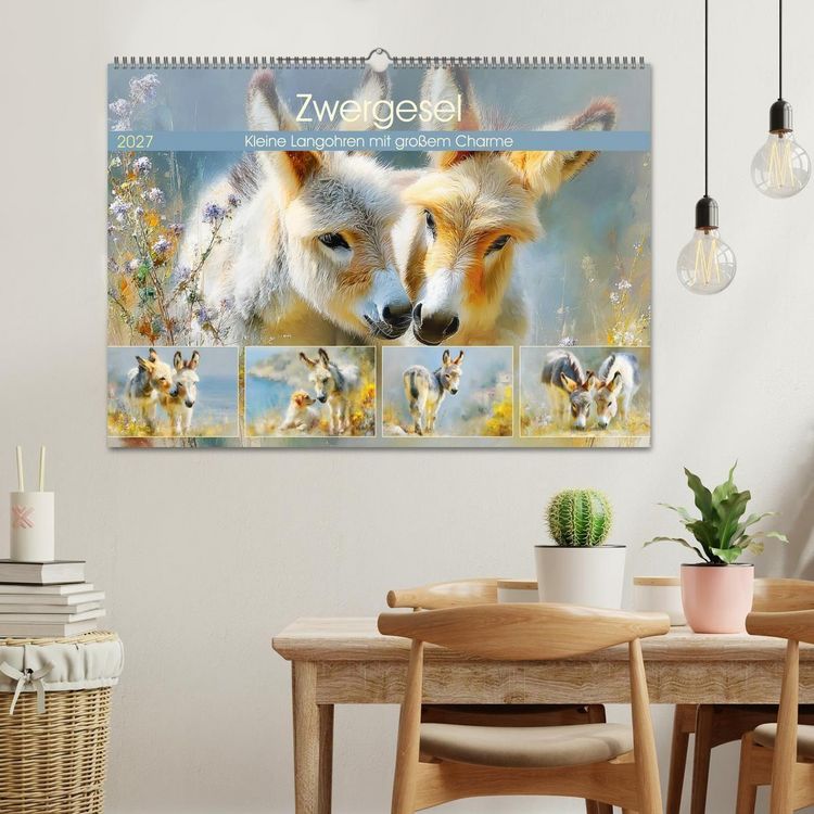 Produktbild: Zwergesel. Kleine Langohren mit gro&szlig;em Charme (Wandkalender 2027 DIN A2 quer), CALVENDO Monatskalender