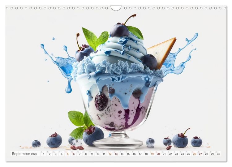 Produktbild: Leckere Eisbecher Kreationen (Wandkalender 2026 DIN A3 quer), CALVENDO Monatskalender