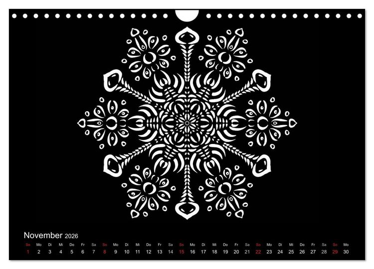 Produktbild: Entspannung und Ruhe durch Mandalas (Wandkalender 2026 DIN A4 quer), CALVENDO Monatskalender