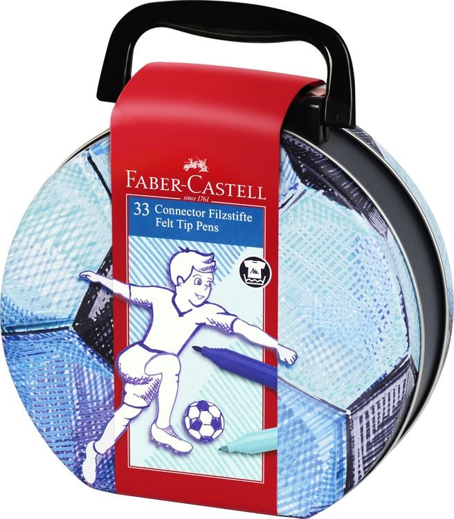 Produktbild: Faber-Castell Filzstifte Connector Fussballkoffer 33er Set