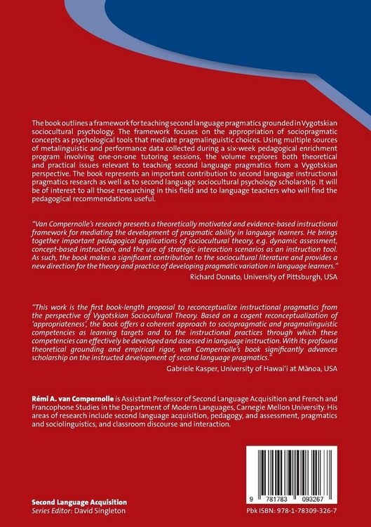 Produktbild: Sociocultural Theory and L2 Instructional Pragmatics