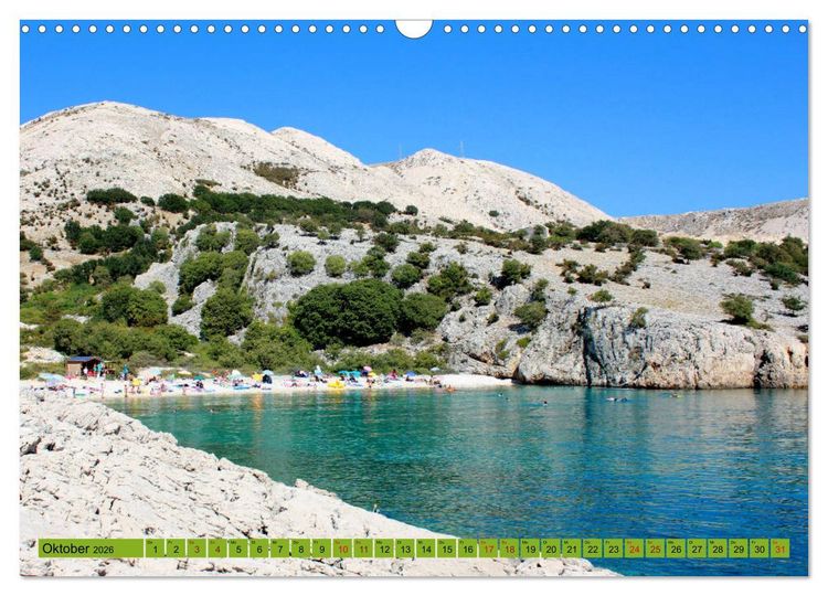 Produktbild: Istrien und Insel Krk - Impressionen eines kroatischen Sommers (Wandkalender 2026 DIN A3 quer), CALVENDO Monatskalender