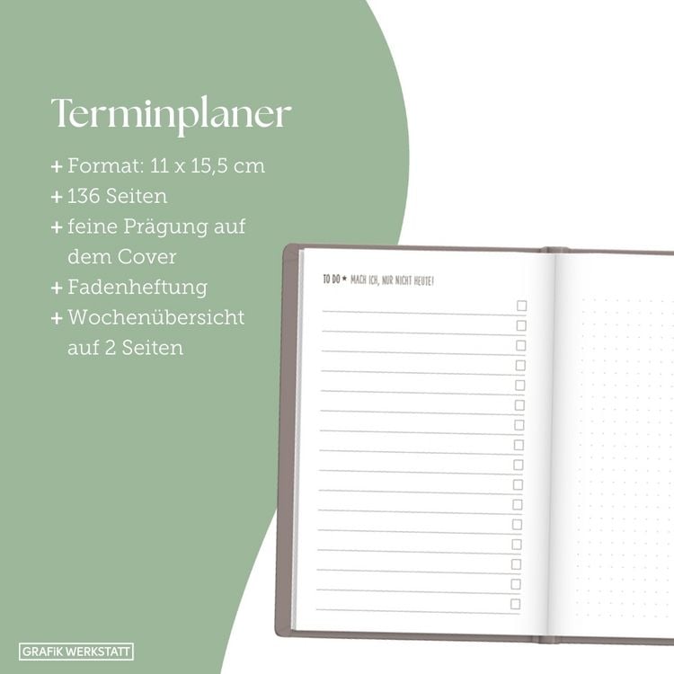 Produktbild: Terminplaner Lederlook 2027 Taupe