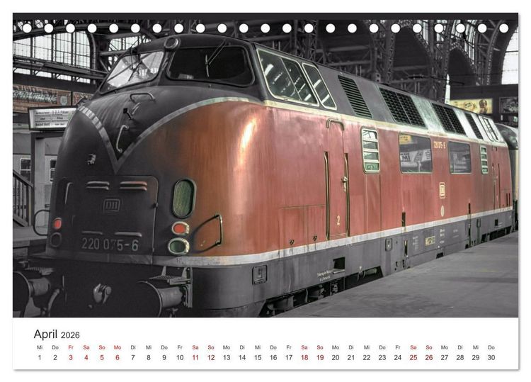 Produktbild: Deutsche Diesellokomotiven (Tischkalender 2026 DIN A5 quer), CALVENDO Monatskalender