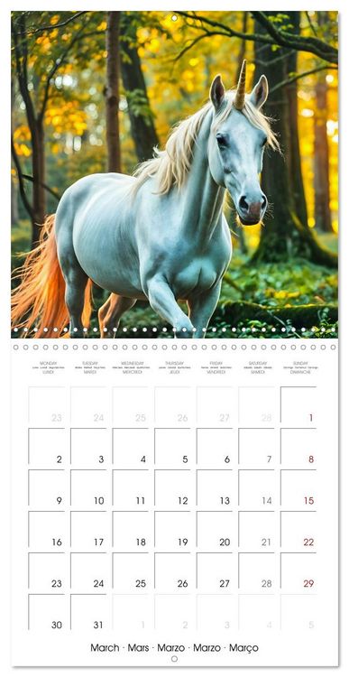 Produktbild: Fairytale Land of AI Unicorns (Wall Calendar 2026 12 &times; 12 Inch) CALVENDO 12 Month Wall Calendar