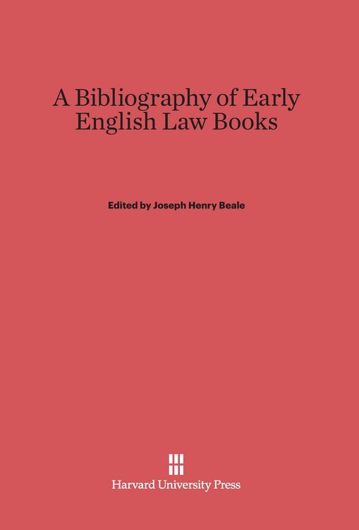 Produktbild: A Bibliography of Early English Law Books