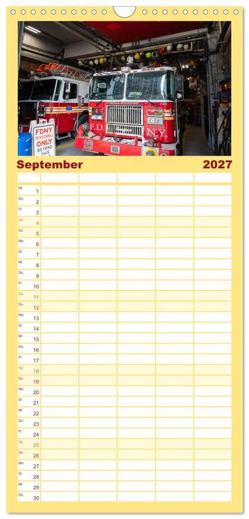 Produktbild: Familienplaner 2027 - Feuerwehr New York - Heart of the City mit 5 Spalten (Wandkalender, 21 x 45 cm) CALVENDO