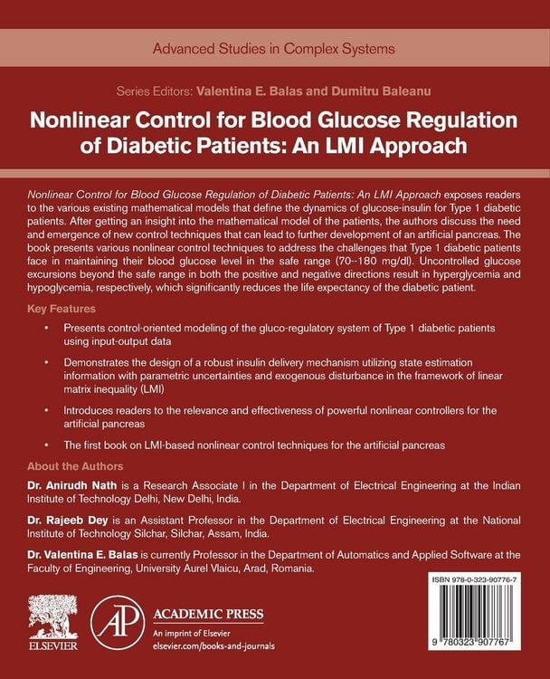 Produktbild: Nonlinear Control for Blood Glucose Regulation of Diabetic Patients
