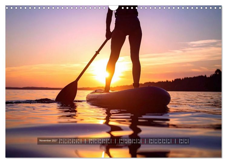Produktbild: Im Fluss der Zeit &ndash; SUP-Momente zum Durchatmen (Wandkalender 2027 DIN A3 quer), CALVENDO Monatskalender