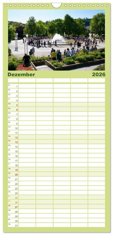 Produktbild: Familienplaner 2026 - Kurort Marienbad mit 5 Spalten (Wandkalender, 21 x 45 cm) CALVENDO