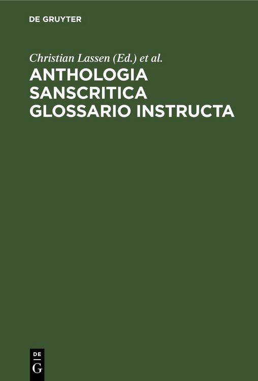 Produktbild: Anthologia sanscritica glossario instructa